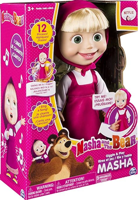 Masha And The Bear Interactive Doll Spin Master 60343980 12” Giggle