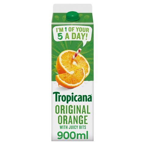 Tropicana Original Orange Fruit Juice With Bits 900ml Zoom