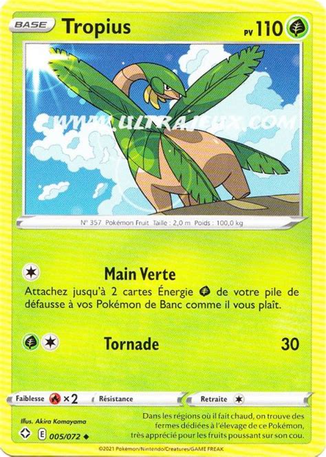 Tropius 5 241 Carte Pokémon Cartes à l Unité Français UltraJeux