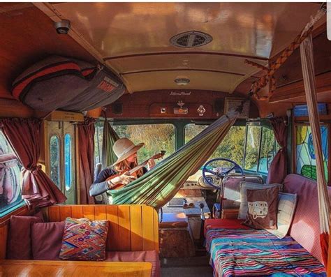 Gorgeous Camper Interior With Hammock Van Life Diy Van Life Van Living