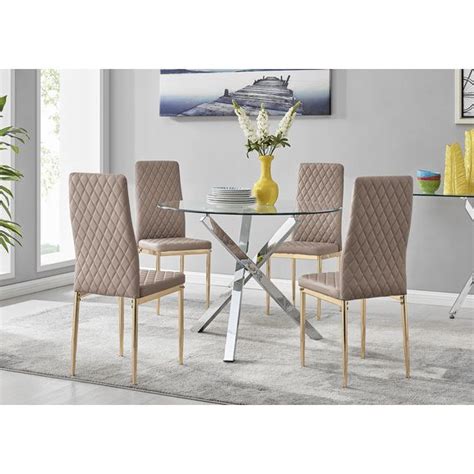 A Stylish Combination Of Chrome And Glass Make This Selina Table A Real Eye Catcher Also