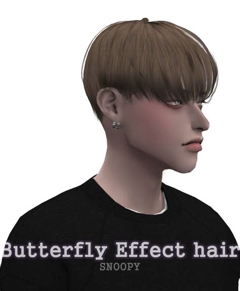 심즈4 헤어 Butterfly Effect Hair Snoopy On Patreon Sims 4 Hair Male
