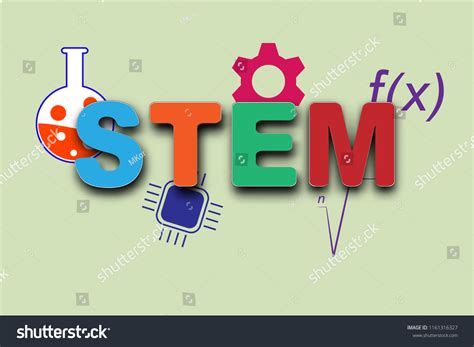 Stem Concept Science Technology Engineering Mathematics Stock Vector