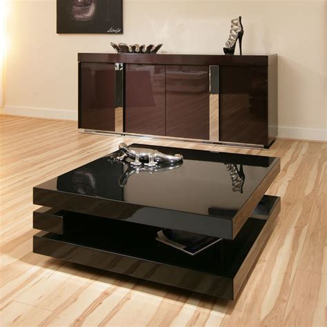 Tobias square coffee table | blonde ash. Coffee / End / Side / Lamp Table Square Black Gloss Modern ...