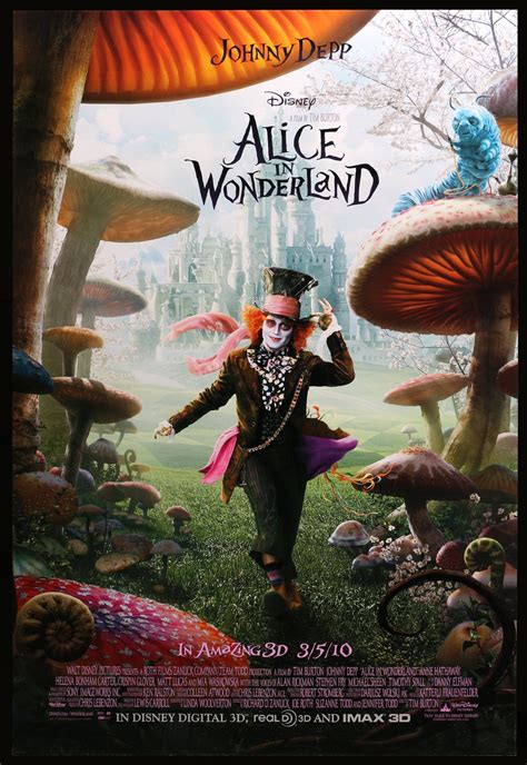 Alice In Wonderland 2010 Original One Sheet Movie Poster Original
