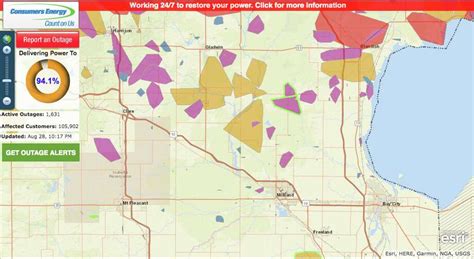 Consumer Energy Power Outage Map Maping Resources