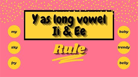 English Spelling Spelling Rules Long Vowels