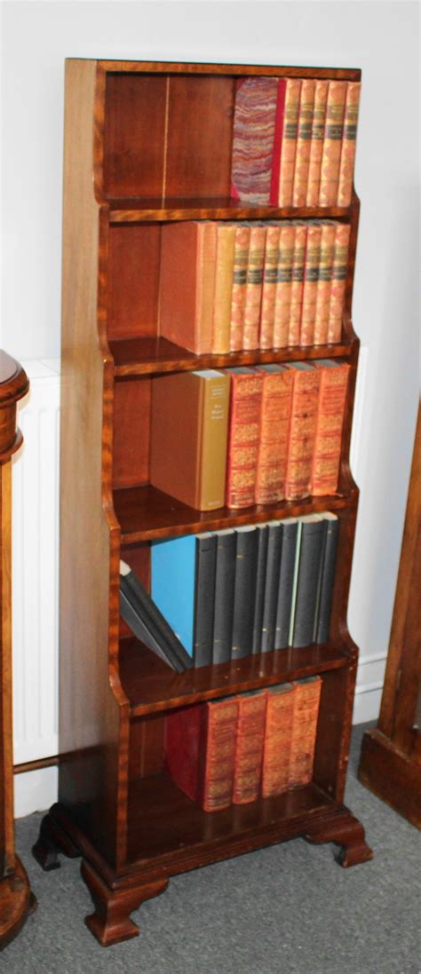 Narrow 1 drawer mahogany bookcase bcs016. Small Narrow Mahogany Open Bookcase | 733841 ...