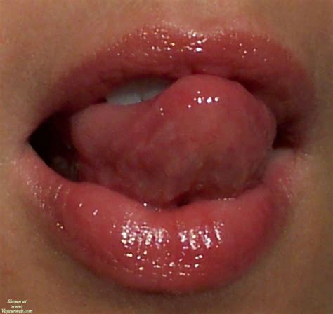 Closeup Of Wet Lips And Wet Tongue May 2007 Voyeur