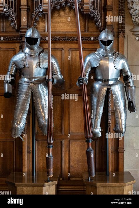 Suits Of Armour On Display At The Great Hall At Edinburgh Castle In