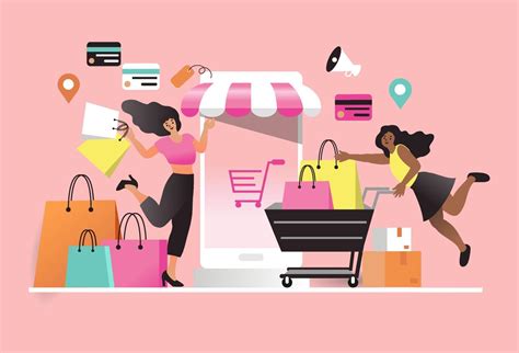 Women Happy With Shopping On Mobile Pay By Credit Card Shopping Online