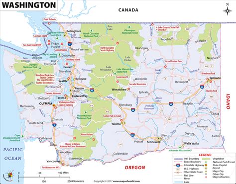 Washington Map Map Of Washington Us State Wa Map