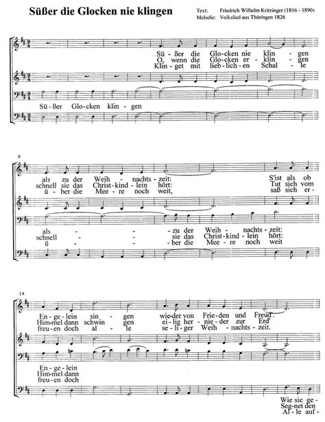 190 lieder zu weihnachten aus allen jahrhunderten. Süßer die Glocken nie klingen - Weihnachtslieder mit Noten und Texten, ein Service von www ...