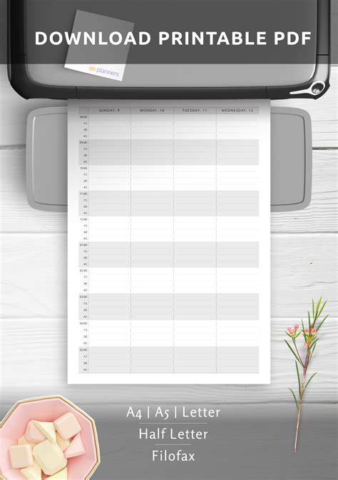 Download Printable Appointment Calendar Template Vertical Two Page