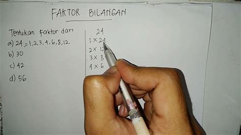 Cara Menentukan Faktor Bilangan Matematika Sd Youtube