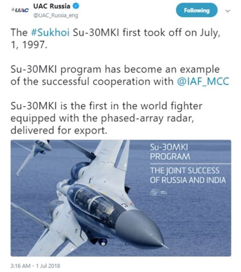 Military And Commercial Technology The Sukhoi Su 30mki First Took Off