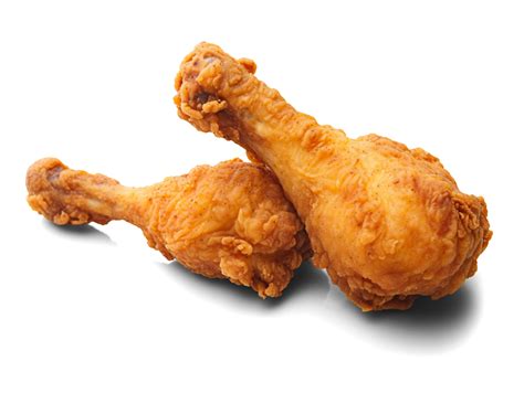Golden Brown Fried Chicken Drumsticks Isolated On Transparent