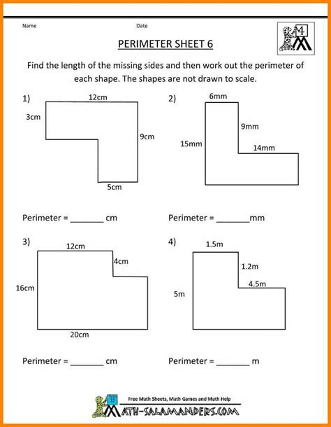 3rd Grade Perimeter And Area Worksheets