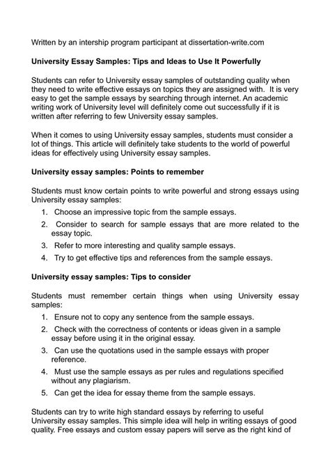 Essay Format Example For University Telegraph
