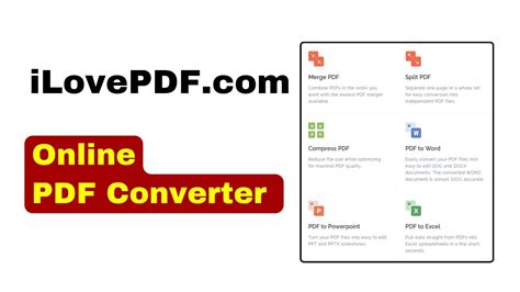 Ilovepdf Free And Easy To Use Online Pdf Converter Application Youtube