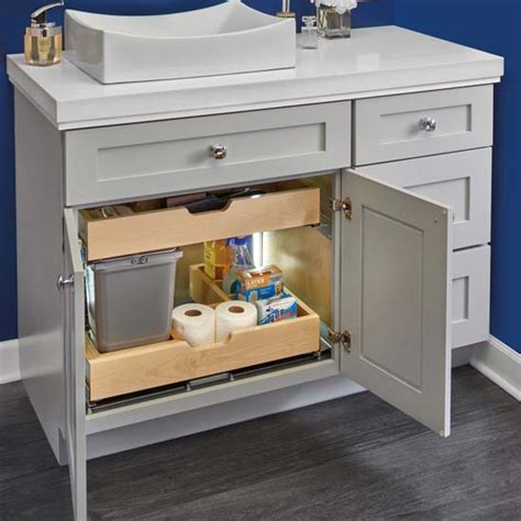 Here's a diy sliding vanity shelf idea to keep you organized and it's not difficult to make! U-Shape Under Sink Pull Out Bathroom Organizer, with ...