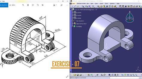 Catia V5 Part Design 07 Catia Part Modeling 3d Part Design