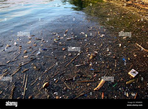 Plastic Bottles Bags And Other Garbage Pollute A South Coast Beach On