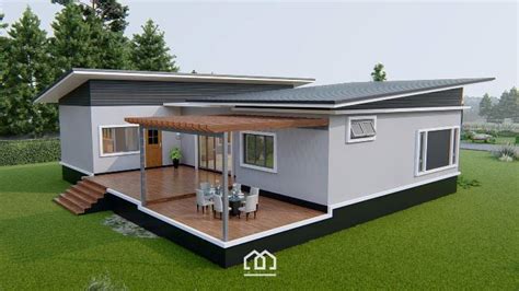 Unconventional Three Bedroom Bungalow With Two Balconies