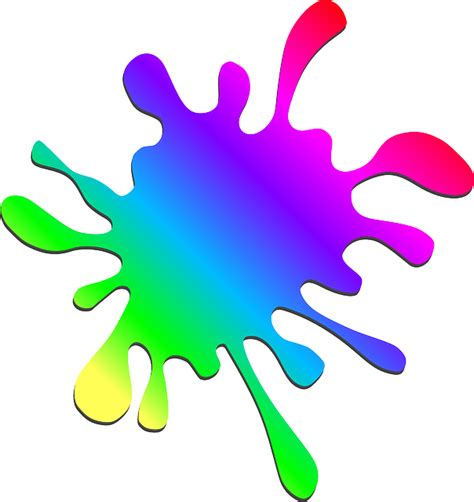 Paint Rainbow Clip Art Paint Splatter Png Download 604640 Free