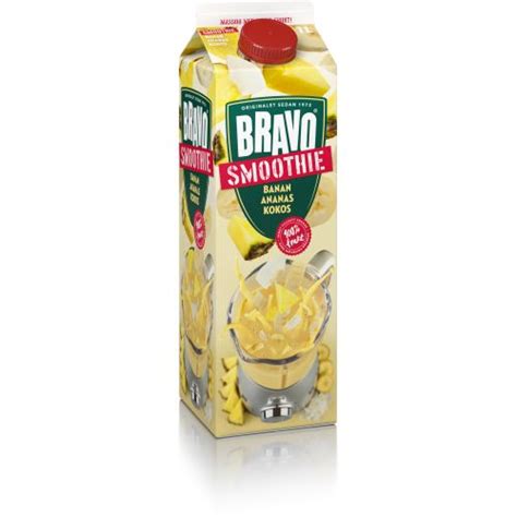 Handla Smoothie Ananas Kokos And Banan 1 L Från Bravo Online På Mathem