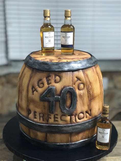Looking for the best 80th birthday cake ideas? Barrel cake for birthday adult man whisky | Barrel cake ...