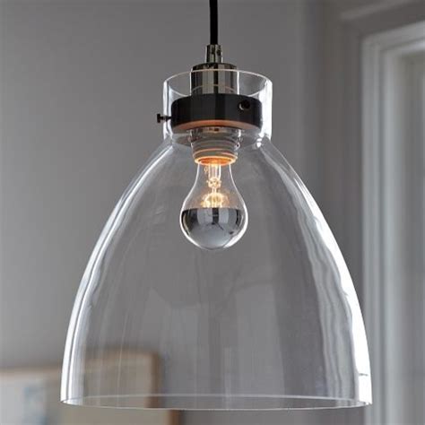 Industrial Pendant, Glass - Contemporary - Pendant Lighting - by West Elm