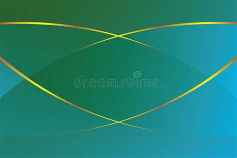 Green And Blue Gradient Color Soft Light And Golden Line Graphic For