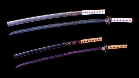 Futuristic Katana Sword Buy Royalty Free 3d Model By Isiizzy