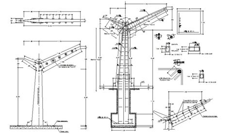 Rcc Structural Units Drawing Details 2d View Autocad File Cadbull