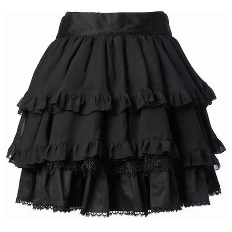 Black Peace Now Gathered Skirt W Frilled Cover Black Frilly Skirt