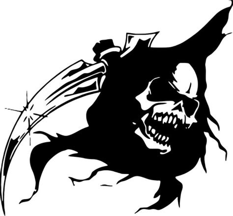 Grim Reaper Machine Gun Hunt Skull Car Truck Window Laptop Vinyl Decal