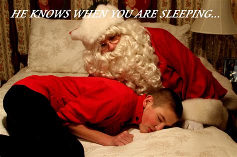 he knows when you are sleeping he knows when you re awake santa claus sleep santa claus