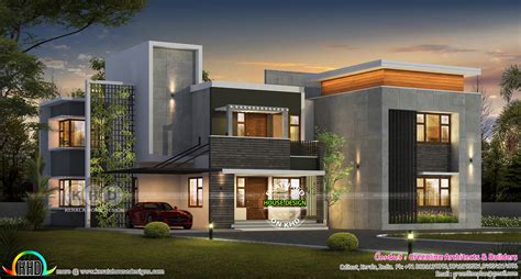 Ultra Modern 5 Bedroom Contemporary House Plan Kerala