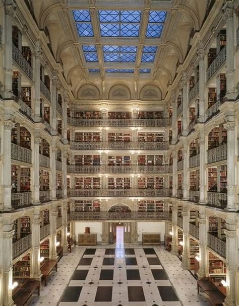 The George Peabody Library At Johns Hopkins University In Baltimore