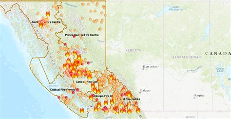 A map of the level of fire danger across canada. These Are All The Fires Burning In BC Right Now - KiSS RADiO