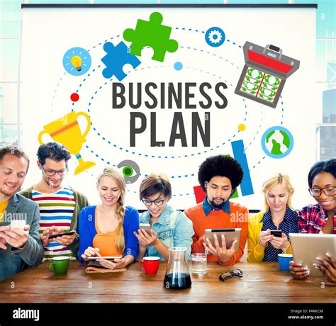 Business Plan Planning Mission Guidelines Concept Stock Photo Alamy