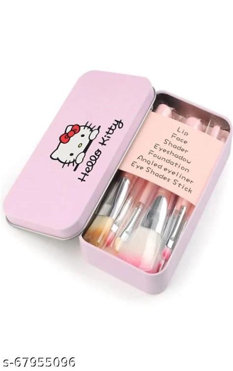 Makeup Fever Hello Kitty Professional Makeup Brushes Synthetic Set Of 7