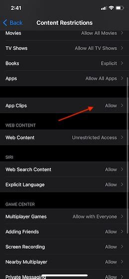 How To Restrict App Clips In Ios 14 On Iphone Beebom