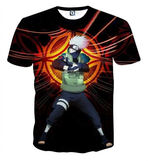 Tops And Shirts Void Kakashi Hatake T Shirt Herren All Over Druck Ninja