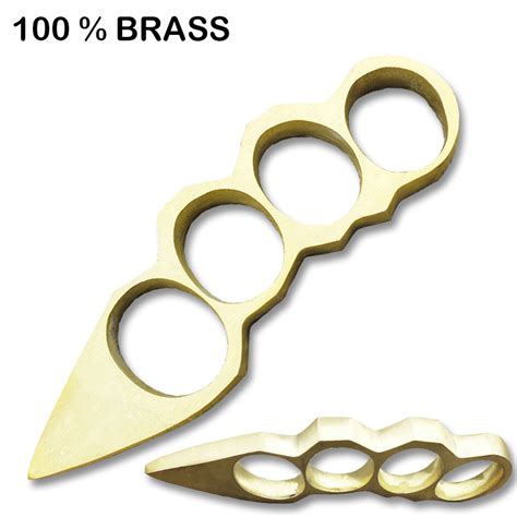 100 Pure Brass Knuckles Paperweights Spike Point Edge Import
