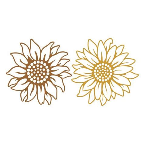 Sunflower Cuttable Design Png Dxf Svg And Eps File For Etsy