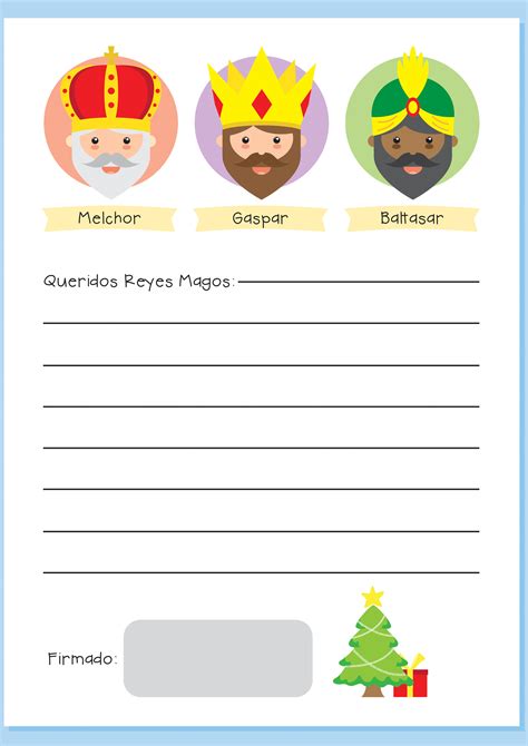 Cartas para los Reyes Magos y Papá Noel descargar imprimir o enviar online