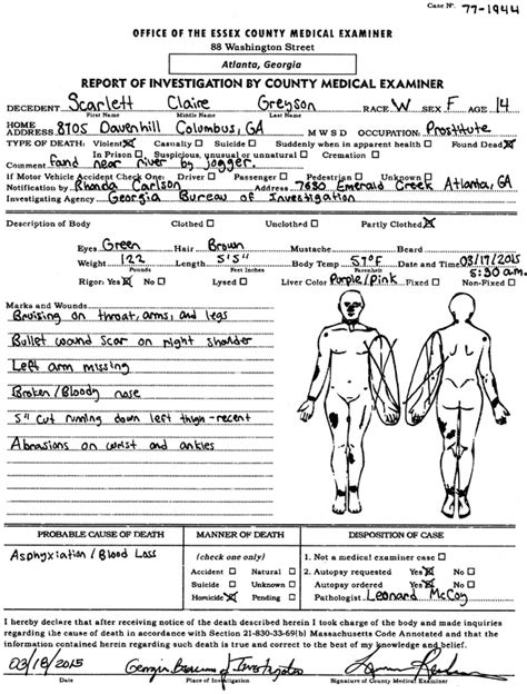 Blank Autopsy Report Fill Online Printable Fillable With Blank Vrogue