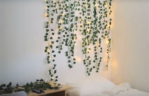 Ivy Vine Plant Headboard Bedroom Decor Diy Wall Vine Bedroom Decor